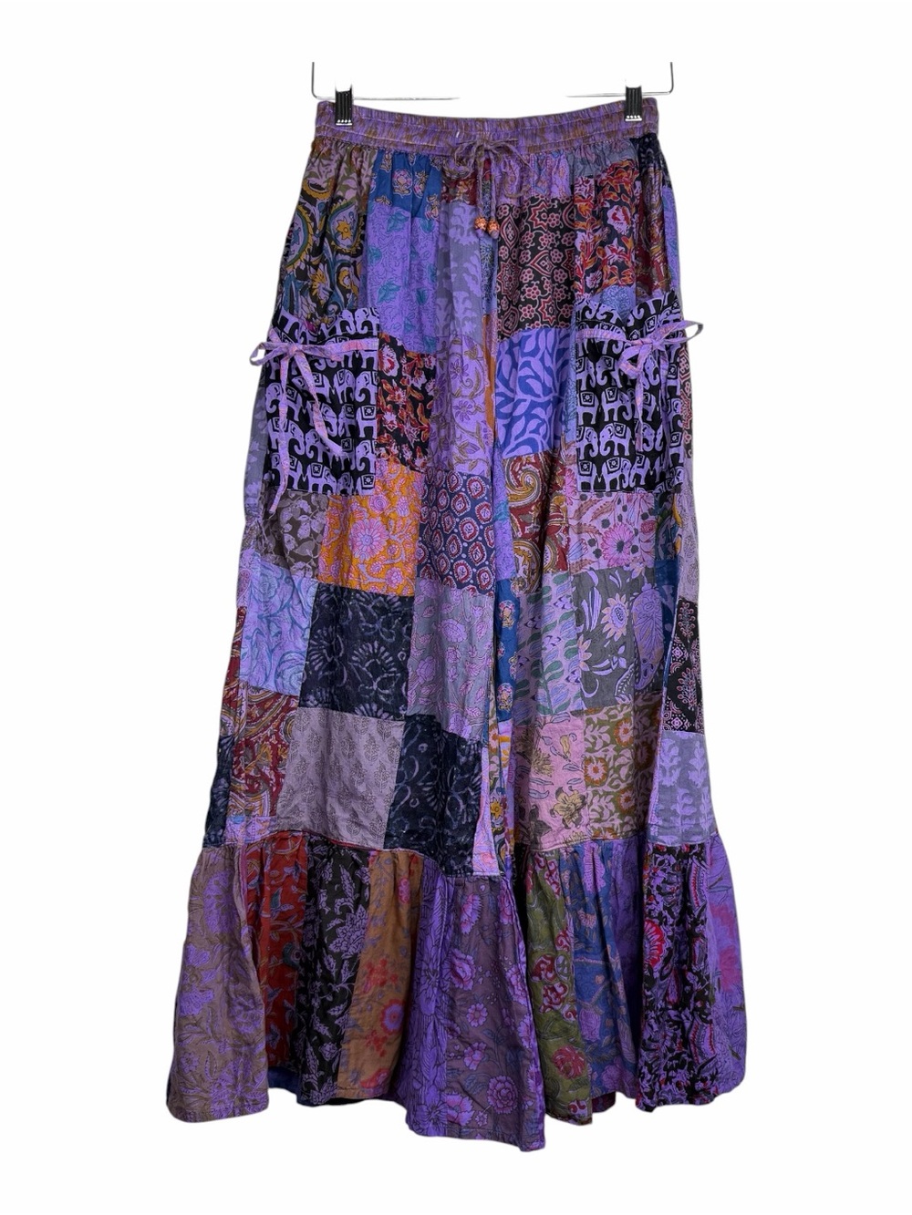 Hippie Forever Patchwork Ankle Palazzo Pants Enchanted Fairycore Boho Free Size